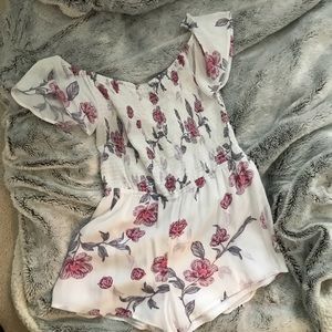 Kendall and Kylie romper off the shoulder floral